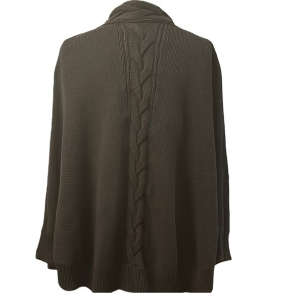 UGG Anjeline Pullover Herringbone Knit Cape Poncho Black XS/S - Picture 5 of 11
